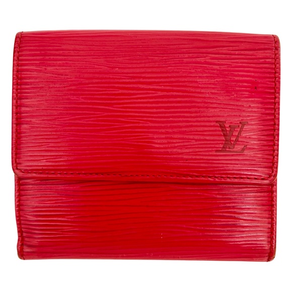 LOUIS VUITTON Épi Elise Wallet Trifold Castilian red leather Portefeuille - Picture 1 of 16